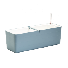 Samozavlažovací truhlík Berberis 60 cm - šedomodrá-bílá
