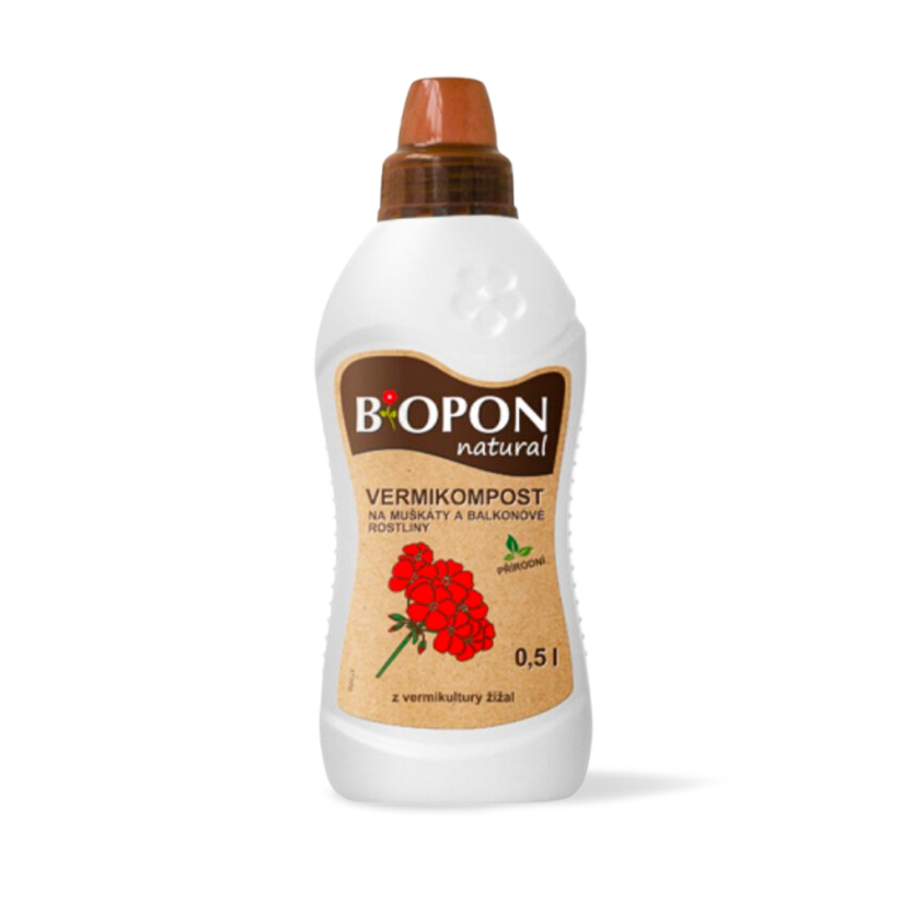 Hnojivo Bopon Natural vermikompost balkonové rostliny 0,5L