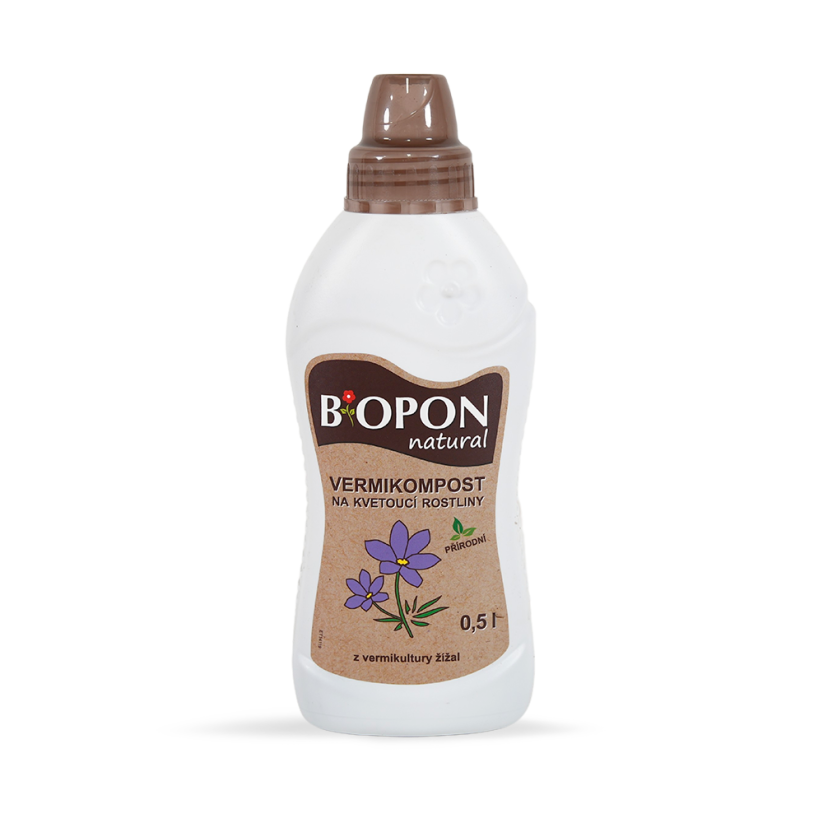 Hnojivo Bopon Natural vermikompost pro kvetoucí rostliny 0,5L