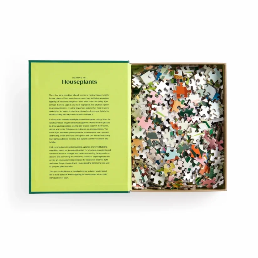 Galison Puzzle - Pokojovky a jejich požadavky na světlo 500 dílků