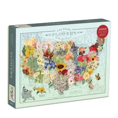 Galison Puzzle - Květy USA 1000 dílků