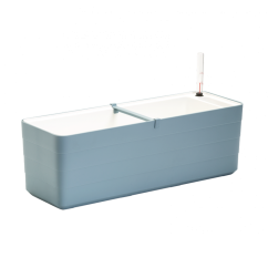 Samozavlažovací truhlík Berberis 60 cm - šedomodrá-bílá